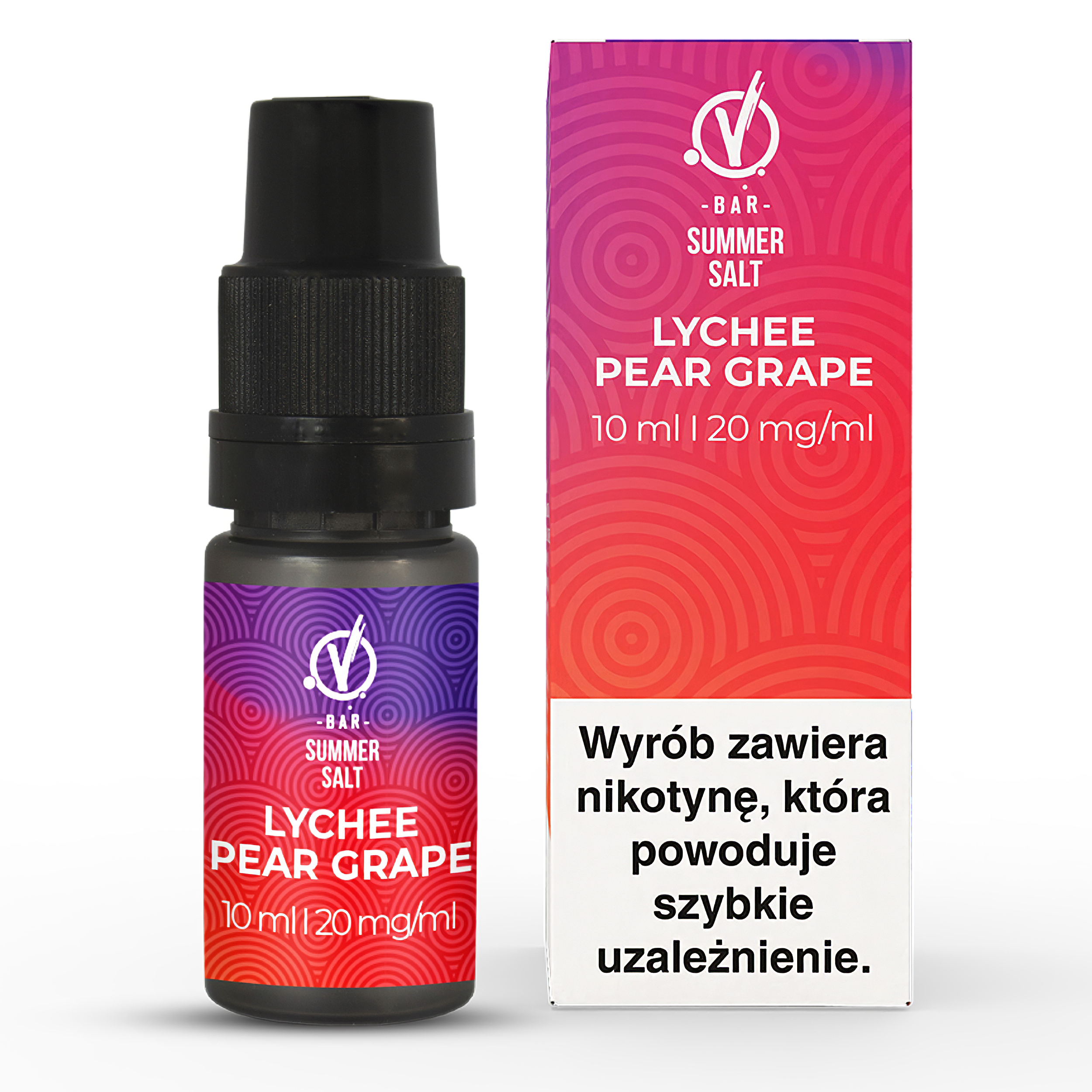 VBar Liquid Summer Salt Sól - Lychee Pear Grape (Liczi Gruszka Winogrono)